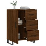 vidaXL Buffet chêne marron 69 5x34x90 cm bois d'ingénierie
