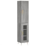 vidaXL Buffet haut Sonoma gris 34 5x34x180 cm Bois d'ingénierie