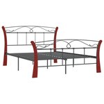 vidaXL Cadre de lit sans matelas noir métal 120x200 cm