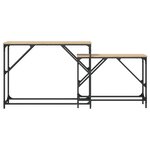 vidaXL Tables console gigognes 2 Pièces chêne sonoma bois d'ingénierie