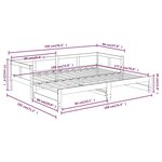 vidaXL Lit coulissant sans matelas noir 2x(90x190) cm