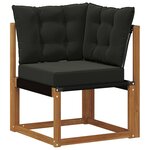 vidaXL Ensemble de canapés d'extérieur 6 pc Naturel et noir