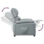 vidaXL Fauteuil inclinable Gris clair Tissu