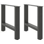 vidaXL Pieds de table basse Anthracite 2 pièces 60 x (42-43) cm Acier