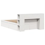 vidaXL Cadre de lit sans matelas blanc 135x190 cm bois de pin massif