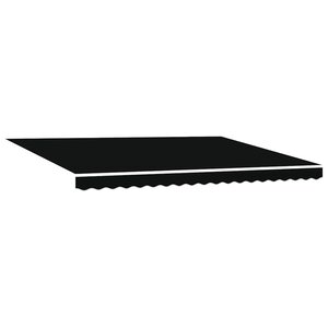 vidaXL Auvent Rétractable Noir 450 ×300 cm tissu