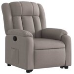 vidaXL Fauteuil inclinable taupe tissu
