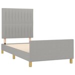 vidaXL Cadre de lit sans matelas gris clair 90x190 cm tissu