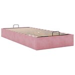 vidaXL Cadre de lit ottoman sans matelas rose 90x200 cm velours