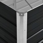 vidaXL Lit surélevé de jardin Anthracite 240x80x77 cm Acier galvanisé