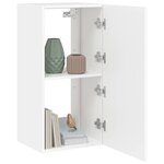 vidaXL Meuble TV mural avec lumières LED blanc 40 5x35x80 cm