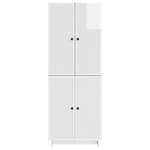 vidaXL Ensemble de Meubles 2 Pièces Blanc brillant 66 x 34 5 x 90 cm