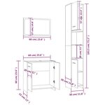 vidaXL Ensemble de meubles de salle de bain 3 Pièces Sonoma gris