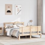 vidaXL Cadre de lit avec tête de lit sans matelas 120x190 cm