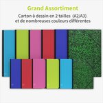 Carton à dessin A2- ACROPAQ- Rouge - 52 x 72 cm- Fermeture élastique- Dos extensible- Certifié FSC