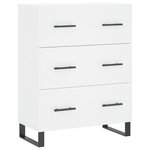 vidaXL Buffet haut Blanc 69 5x34x180 cm Bois d'ingénierie