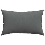 vidaXL Coussins de canapé 2 Pièces Gris foncé 50 x 30 cm tissu