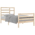 vidaXL Cadre de lit sans matelas bois massif 100x200 cm