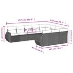vidaXL Salon de jardin 10 Pièces avec coussins noir résine tressée