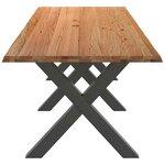 vidaXL Table à manger marron clair bois de chêne massif rectangulaire