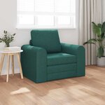 vidaXL Canapé-Lit Vert foncé 98 x 71 x 83 cm tissu