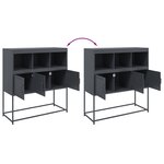 vidaXL Buffet anthracite 100 5x39x107 cm acier