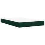 vidaXL Sommier à lattes de lit et matelas Vert foncé 120x200cm Velours