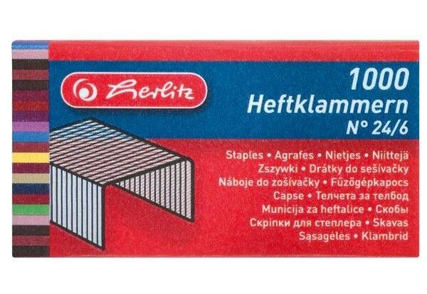 Boite de 1000 agrafes n°10  métal HERLITZ