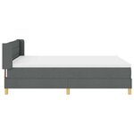 vidaXL Lit à ressorts avec matelas Gris foncé 200 x 140 cm tissu