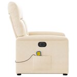 vidaXL Fauteuil inclinable de massage électrique beige microfibres