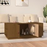 vidaXL Table basse Marron miel 100x50x41 cm Bois massif de pin