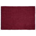 vidaXL Couverture en Fourrure de Lapin Synthétique Rouge Bordeaux