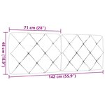 vidaXL Coussin de tête de lit taupe 140 cm tissu