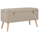 Banquette pouf tabouret meuble tabourets de rangement 3 Pièces beige tissu 3002089