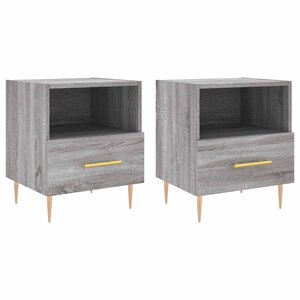 vidaXL Tables de chevet 2 Pièces sonoma gris 40x35x47 5 cm