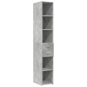 vidaXL Buffet haut gris béton 30x42 5x185 cm bois d'ingénierie