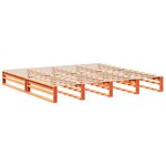 vidaXL Cadre de lit sans matelas cire marron 200x200cm bois pin massif