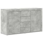 Buffet vidaXL Gris béton Bois d'ingénierie 120 x 36 x 69 cm Rangement