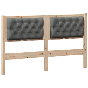 vidaXL Tête de lit marron et gris foncé 140 cm Bois massif en pin