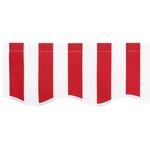 vidaXL Tissu de remplacement d'auvent pour cadre 4x2 m Rouge et Blanc