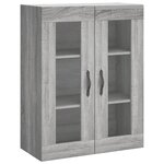 vidaXL Buffet haut Sonoma gris 69 5x34x180 cm Bois d'ingénierie