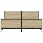 vidaXL Cadre de lit en métal sans matelas chêne sonoma 200x200 cm