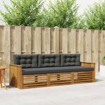 vidaXL Ensemble de canapés d'extérieur 3 pc Naturel et Anthracite