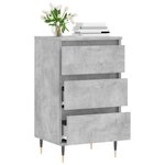 vidaXL Buffet gris béton 40x35x70 cm bois d'ingénierie