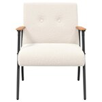 vidaXL fauteuil Crème 59 x 75 x 78 cm