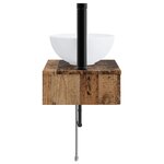 vidaXL Basin de lavage mural Bois ancien 40 x 35 x 39 cm