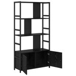 vidaXL Étagère Chêne noir 80 x 30 x 155.5 cm Bois d'ingénierie
