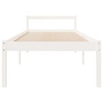 vidaXL Lit pour personne âgée sans matelas blanc 90x190 cm