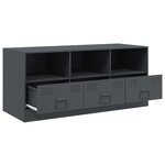 vidaXL Meuble TV anthracite 99x39x44 cm acier