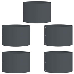 vidaXL Cache-pot de jardin 5 Pièces Anthracite 30 x 30 x 20 cm